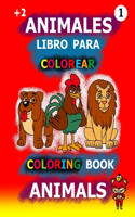 Animales libro para colorear coloring book animals