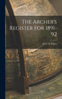 Archer's Register for 1891-92