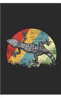 Gecko Retro: Graph Paper Journal (6 X 9 - 120 Pages/ 5 Squares per inch) - for Lizard Lover, Gecko Lover, and All Animal Lover