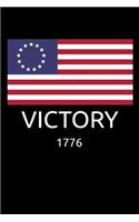 Victory 1776: 6x9 inches college ruled notebook, 120 Pages, Composition Book and Journal, perfect gift idea for patriots and patriotism lover