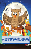 可爱的猫头鹰涂色书