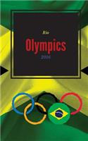 Rio Olympics 2016: Jamaica black flag Rio Olympic 2016 cover, journal, notebook, scrapbook, keepsake, memory book, jotter to write or draw in, men, women, girls, boys,