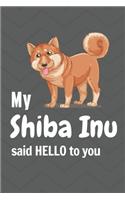 My Shiba Inu said HELLO to you