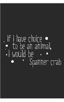 If I have choice to be an animal, I would be Spannercrab