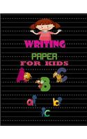 Writing paper for kids: Notebook with Dotted Lined Sheets and beautiful cover for ABC kids, K-3 Students, k-2 students-(kids, girls, boys)-110 pages large(8.5x11)