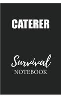 Caterer Survival Notebook: Small Undated Weekly Planner for Work and Personal Everyday Use Habit Tracker Password Logbook Music Review Playlist Diary Journal