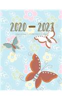 Daily Planner 2020-2021 Butterflies 15 Months Gratitude Hourly Appointment Calendar: Academic Hourly Organizer In 15 Minutes Interval; Monthly & Weekly Journal Diary With Address Book & Password Log; Jan 2020 To Mar 2021 With Julian 