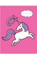 Unicorn Jumping, Composition Notebook: 150 page Wide Rule Lined Notebook