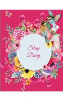 Sleep Diary: Pink Color Design, Sleep Journal Monitor Healthy Sleep Habits and Insomnia Large Print 8.5" X 11" Five Minutes Journal Before Bed