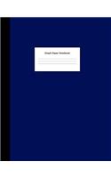Graph Paper Notebook: Plain Navy Blue Math Composition Book Quad Ruled 1/4 inch (.25") Squares Graphing Paper for School Students Large, 8.5 x 11 in