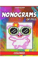 Nonograms of Pigs: Colored Griddlers- Exclusive and High-Quality Japanese Nonograms - Hanjie Griddlers Nonograms(Japanese Crossword / Nonogram / Griddlers / Picross / Hanjie Logic Puzzles)