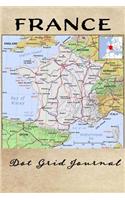 France Dot Grid Journal: Softcover Travel Journal, Notebook and Planner for Travelers, France Map Cover