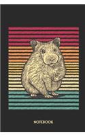 Notebook: Hamster Drawing Unique Retro / Vintage Journal Gift Idea For Men, Women & Children, Owners