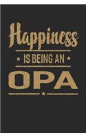 Happiness Is Being a Opa: Grandpa Memory Journal Blank Lined Note Book Father's Day Men Gift 104 Pages