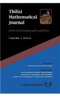 Tbilisi Mathematical Journal Volume 3 (2010)