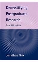 Demystifying Postgraduate Research