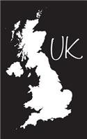 UK - Black 101 - Lined Notebook with Margins - 5X8: 101 Pages, 5 x 8, Medium Ruled, Journal, Soft Cover