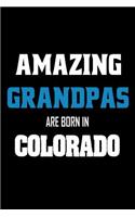 Amazing Grandpas Are Born In Colorado: Grandfathers CO Pride Birthday Gift Notebook