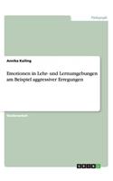 Emotionen in Lehr- und Lernumgebungen am Beispiel aggressiver Erregungen
