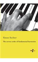 The correct order of fundamental harmonies
