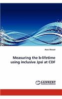 Measuring the b-lifetime using inclusive Jpsi at CDF