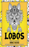 Libros para colorear - Patrones increíbles Mandala y relajante - Animal salvaje - Lobos