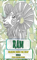 Coloring Books for Cheap - Animals - Stress Relieving Designs - Ram
