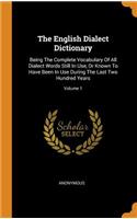 The English Dialect Dictionary