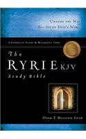 KJV Ryrie Study Bible Genuine Leather Burgundy Red Letter