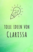 Tolle Ideen von Clarissa: Kariertes Notizbuch mit 5x5 Karomuster für deinen Vornamen