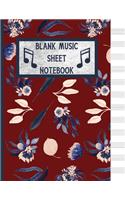 Blank Music Sheet Notebook