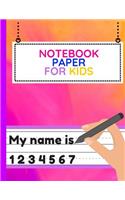 Notebook Paper For Kids