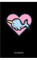 Notebook: Blank Narwhal Notebook Small Composition Book and Lined Paper (6 x 9, A5 Size)