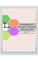 Hexagonal Graph Paper Notebook, 110 pages 8.5 x 11 inches, 21.59 x 27.94 cm