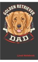 Golden Retriever Dad Lined Notebook