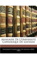 Annuaire De L'université Catholique De Louvain