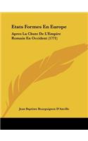 Etats Formes En Europe