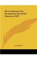 Laubmosse Des Herbariums Des Stella Matutina (1907)