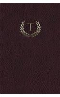 Monogram "t" Any Day Planner Journal