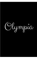 Olympia: notebook with the name on the cover, elegant, discreet, official notebook for notes