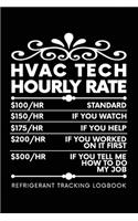 HVAC TECH HOURLY RATE, Refrigerant Tracking Log Book