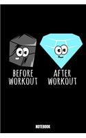Before Workout After Workout Notebook