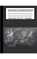 Graph Paper Composition Notebook Quad ruled - 8.5