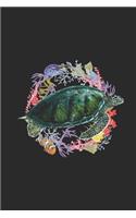 Turtle With Corals: Turtles Notebook, Blank Lined (6" x 9" - 120 pages) Animal Themed Notebook for Daily Journal, Diary, and Gift