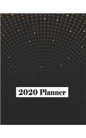 2020 Planner: Custom Design Black 2020 Planner Dated Journal Notebook Organizer Gift - Daily Weekly Monthly Annual Activities Calendars Notes To Do Lists - 130 Pa