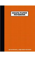 Graph Paper Notebook. Quad Ruled-4 Squares Per Inch: Grid Notebook/Grid Paper Journal 8.5x11 in. Orange