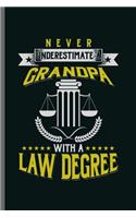 Never underestimate Grandpa with Law degree