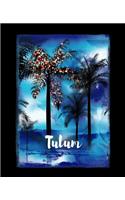 Tulum: Mexican Holiday Christmas Notebook With Lined College Ruled Paper For Taking Notes. Stylish Tropical Travel Journal Diary 7.5 x 9.25 Inch Soft Cover