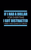 If I had a dollar for everytime I got distracted I wish I had some ice cream: 110 Game Sheets - 660 Tic-Tac-Toe Blank Games - Soft Cover Book for Kids for Traveling & Summer Vacations - Mini Game - Clever Kids - 110 Lined page