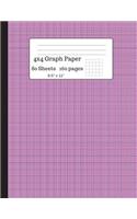 Big Graph Paper Composition Notebook: Graph Paper Composition Notebook, Grid Book, Quad Ruled 4x4 Graph Paper, Big Graph Paper-8.5? X 11?, 80 Sheets (Cute Graph Paper Notebook)